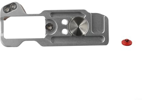 Migliora la gestione della fotocamera con l'innovativa impugnatura a forma di L con sgancio rapido per Fujifilm XM5 (argento)