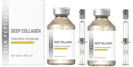 Ampolla intensiva reafirmante con péptidos de seda - Colágeno profundo Ampolla intensiva reafirmante con péptidos de seda Sérum para reafirmar y levantar el rostro, Sérum facial 1,7 fl. oz/50 ml (2pc)
