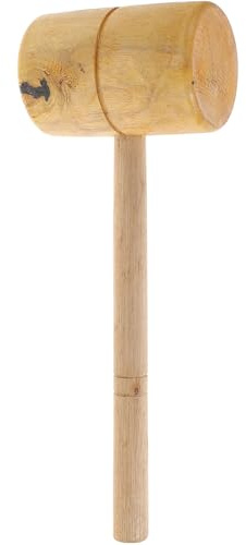 MUCKLILY Martello da Legno per Lavorazione Artigianale Mazza in Legno Massello Impugnatura Ergonomica Antiscivolo Grande Maglio per Intaglio e Decorazioni Falegnameria Professionale