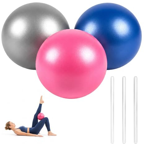 GYTFOG 3Pcs Pilates Ball, Small Pilates Ball for Yoga and Exercise