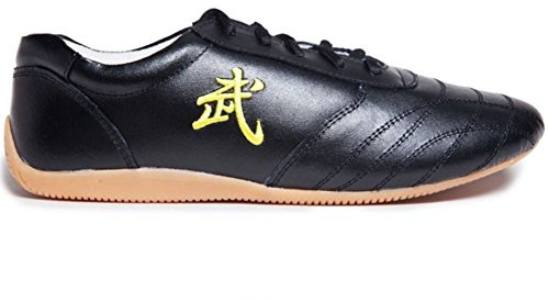 Leather Tai Chi Shoes Martial Arts Kung fu Shoes Chi Kung Shoes Martial Arts Boxing Shoes (Black, US10 // EUR 45 // Foot Length 27.5CM)