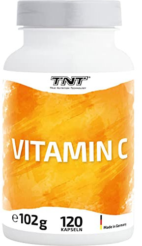 TNT Vitamin C (120 Kapseln) • Natürlich & hochdosiert • 750mg pro Kapsel • Laborgeprüfte Qualität • 100% Vegan • Made in Germany