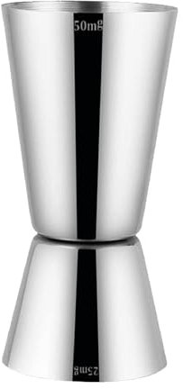 Misurino Cocktail in acciaio INOX doppia tazza di misurazione, per bar, feste, vino, cocktail, bevande, shaker Misurino per Bevande Barista Professionale Misura Tazza 25/50 ml