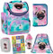Goldkids Set 6er Schulranzen Ranzen Tornister Federmappe Turnbeutel Turnsack Brotdose Trinkflasche Aufgabenheft für die Grundschule Hund Dog Motiv