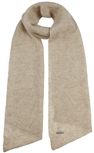 Seeberger Ricarda Schal mit Alpakawolle Damenschal Winterschal Wollschal Strickschal Damen - Winter Herbst-Winter - One Size beige