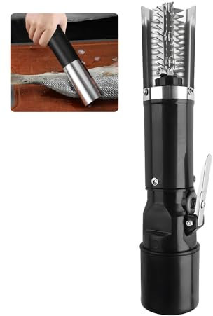 TAZZOR Elektrischer Fischschupper - Wiederaufladbar und Wasserdicht - Universal-Schaber mit Intelligenter Schalter - Ideal als Fischschuppen Entferner und Entschupper für Fisch