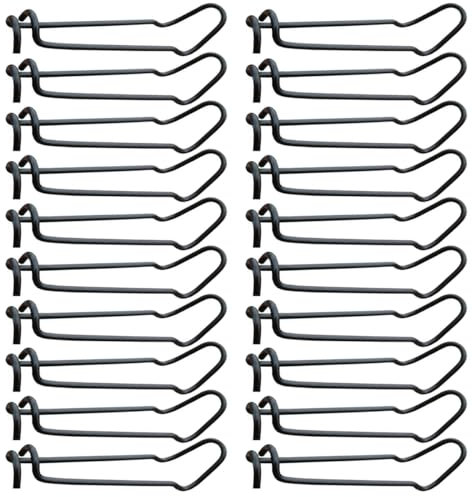 Aiffort 16 mm Pflanzkäfige, Verbindungsstück für Gemüse, Rankgitter, Drahtclip, Pflanzenkäfig, Stützklemme für Haus, Garten, Gewächshaus, Pflanzen, Kletterrohr, Befestigungswerkzeug (20 Stück/Schwarz)