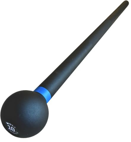 Wolf Strength 10lb Steel Mace Bell - Versatile Macebell for Functional Strength: Core, Shoulders, Grip & Conditioning | Workout Mace for Home Gyms & Training Gyms | 10lb & 15lb Mace Ball Available