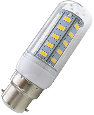 Aoxdi 1 Stück LED Lampe mit B22d Sockel 6W, Warmweiß, 36 SMD 5730 B22d LED Mais Leuchtmittel B22d Bajonett Glühbirne, AC220-240V