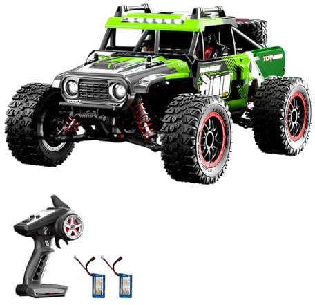Hylukon Remote Control Car for Teens Adults, 43+ MPH High Speed Brushless RC Truck, 2.4GHz 4WD All Terrain Climbing Vehicle With LED Lights, Off-road Electric RC Car