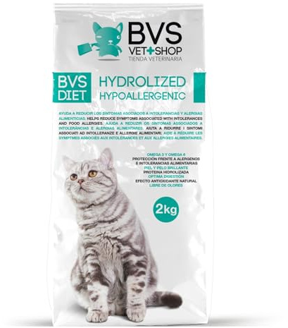 BVS Vet Shop | Diet Gato Hydrolyzed Hypoallergenic Grain Free | Protección Frente a alérgenos e intolerancias alimentarias | 4 kg