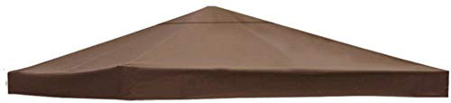 Auvent imperméable marron pour tonnelle, pavillon, couverture cryptée 300D, pare-soleil à un niveau, 3 x 3 m
