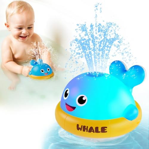 Baby Light Up Bath Toys: Toddler Bath Toy for 1 2 Year Old - Bath Toys for Babies 6-12 Months with Colorful Lights - Baby Boy girl Gifts Kids Toys Age 1-3