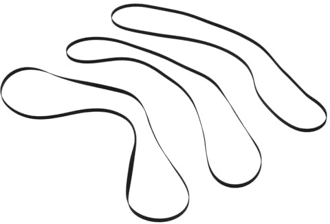 DOITOOL 3piezas Correa De Goma Negra para Tocadiscos Compatible con Fonógrafo Elástica para Reproductor De Vinilos