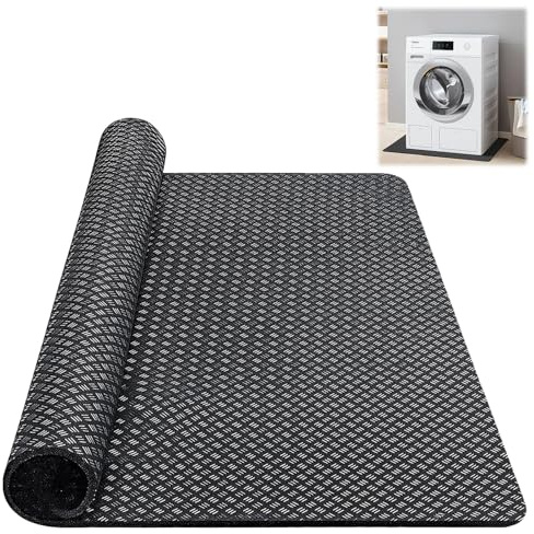 Tappetino antivibrazione, 60 x 60 cm, antiscivolo come base per lavatrice, tappetino isolante acustico ritagliabile per smorzare le vibrazioni per lavatrice, asciugatrici, attrezzi da fitness, ideale