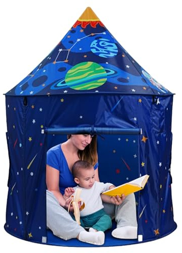 Tienda de juegos para niños Casa de juegos: construcción de poliéster emergente, fortaleza cósmica, salón de estrellas, sala de exploración de fantasía, ambiente de fantasía para niños | Casa de