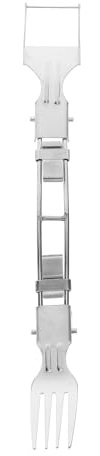 SEWACC Utensile da Cucina in Acciaio Inox per Tagliare Anguria e Melone 2 in 1 Forchetta, Affettatrice Portatile per Cubetti, per Insalate e Regali Casa