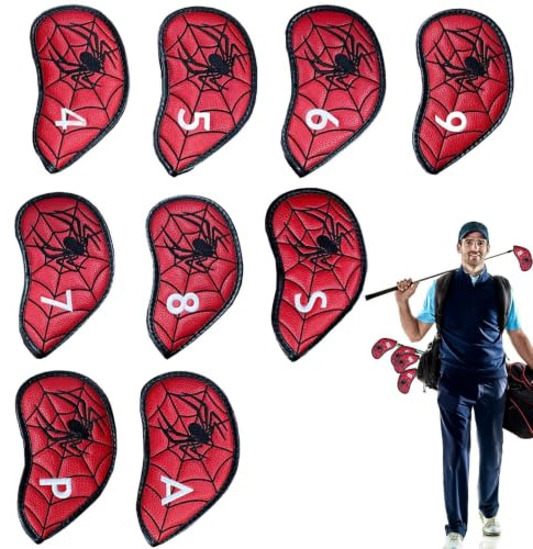 Järnöverdrag till golfklubbor,överdrag för golfklubbor PU-läder vattentät | Golfförarskydd för utomhusaktiviteter Golfer Wood Headcovers