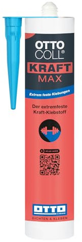 Otto Coll Chemie KRAFTMAX, Kleber für Holz, Metall, Naturstein und viele weitere Baumaterialien, inklusvie kör4u Tülle
