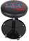 Weber Werkstatthocker, höhenverstellbar, gepolstert, 360° drehbar, Schwarz, Kunstleder, Industrial, Hocker