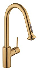 Hansgrohe 14877251 Grifo de Cocina, Óptica de Oro Cepillado, 1,75
