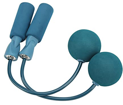 Hopprep 2st Sladdlöst Hopprep PP och PVC Hopprep Justerbart Hopprep Utan Rep Bekvämt Handtag Viktat Hopprep för Kvinnor Män Barn(Blå)