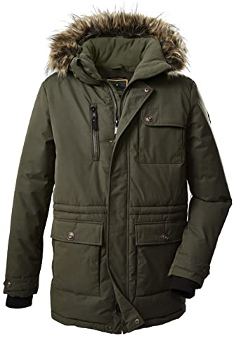 G.I.G.A. DX Men's Parka informal y funcional con capucha con cremallera GW 35 MN PRK, aceituna, S, 38526-000