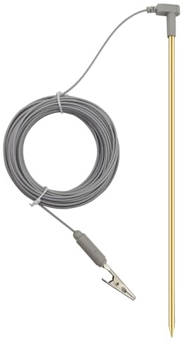 Brass Ground Rod with 40ft Wire & Alligator Clip, Grounding Bar Earthing rod, Great to Use with Earthing Sheet, Grounding Mat, Pillowcase, Blankets（1 Pack）