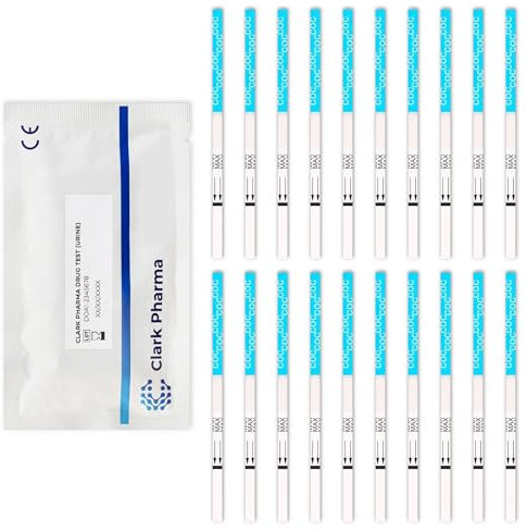 20 x Tiras de Prueba de Cocaína | Pruebas de Orina para Cocaína | Kit de Detección Rápida de Crack Cocaína