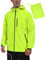 MoFiz Regenjacke Herren Wasserdicht Outdoorjacke Leichte Packbare Windjacke Regenjacke mit Kapuze für Fahrrad Reisen Laufen Wander Camping Lässig Fluoreszierendes grün EU XL