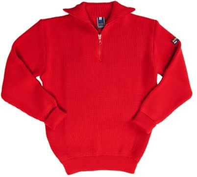 Leuchtfeuer Strickwaren Troyer Commodore Pullover Made in Germany Rosso, Colore: rosso, 58