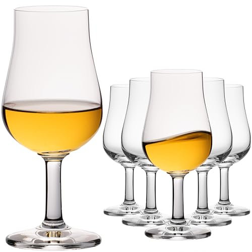 Imperial Nosing Lot de 6 verres à dégustation pour whisky et brandy Verre Crystalline 120 ml Passe au lave-vaisselle