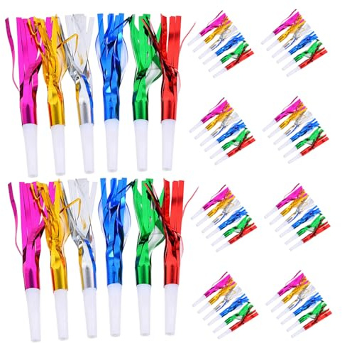 Toyvian 60 Piezas Silbato de la fiesta infantil juguete de cuerno para matracas para sopladores de fiesta denunciantes el plastico