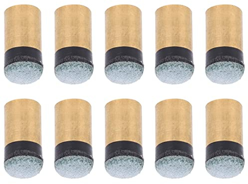 10 st biljard snooker pool kö stav spets reservdelar skruv koppar PU-läder (10 mm)