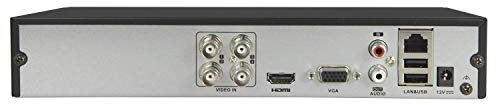 SAFIRE Videograbador 5n1 4 CH HDTVI/HDCVI/AHD/CVBS/1 IP - 1080PLite/720P (25FPS) - No Dispone de alarmas | 1 CH Audio - Salida HDMI Full HD y VGA - Admite 1 Disco Duro