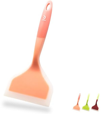 Zaigon Espátula para Tamagoyaki - Silicona - Apta para Lavavajillas - Resistente al Calor - Espátula para Tamago - Doblable (Naranja)