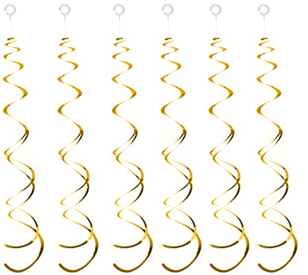 30 Pieces Gold Hanging Swirl Decorations