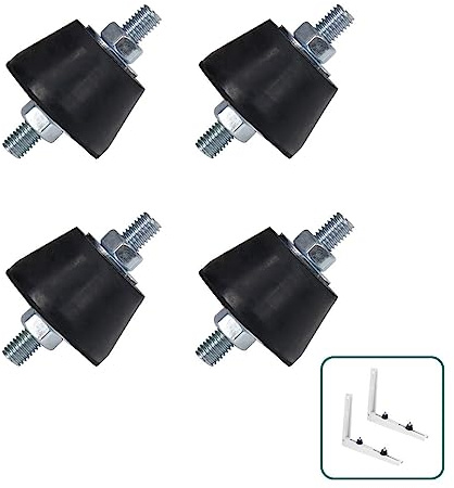 Daisypower Air Conditioner Rubber Anti-Vibration Mounts Pad, Shock Absorbing Isolator Mounting Pads for for Outdoor Ductless Mini Split Units AC Bracket, Condensers,Compressors, M8 (L)