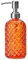 F Fityle Seifenspender aus Glas mit Pumpe, Leere shampooflasche zum befüllen 350ml, Langlebiger Handseifenspender Pumpflaschen, Flüssigseifenspender Glas für Küche Bad Spülmittel Shampoo, Orange