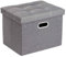 COSYLAND Sitzbank mit Stauraum – Faltbare Sitzbank für Flur, Wohnzimmer & Schlafzimmer, stabile Sitztruhe mit Stauraum, belastbar bis 200 kg, 43 x 33 x 33 cm（Neutrales Hellgrau）