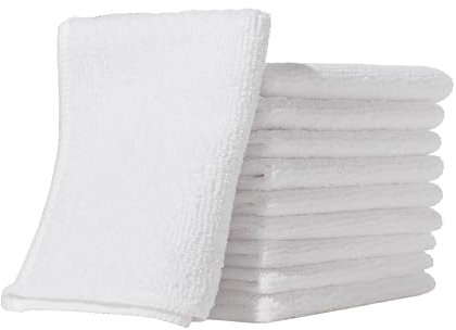 Furniture Clinic Pack 10 paños de Microfibra – sin Pelusa - Paños de Limpieza Blancos - Reutilizables y Lavables