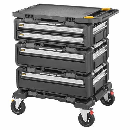 DeWALT ToughSystem DWST60510-1 - Carro de herramientas (3 cajas de herramientas, superficie de trabajo, ruedas de transporte)
