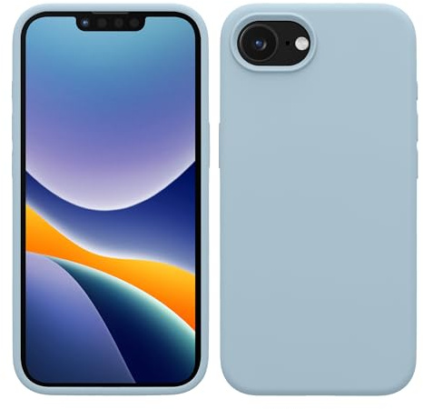 kwmobile Cover per Apple iPhone 17e / iPhone 16e Custodia - Back Case per Smartphone in Silicone TPU - Protezione Gommata - blu chiaro matt