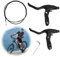 Palancas de freno para bicicleta, 1 par de mangos de freno para bicicleta de aluminio, frenos de bicicleta compatibles con Shimano, para MTB, palanca de freno de bicicleta de carretera, freno V-Brake