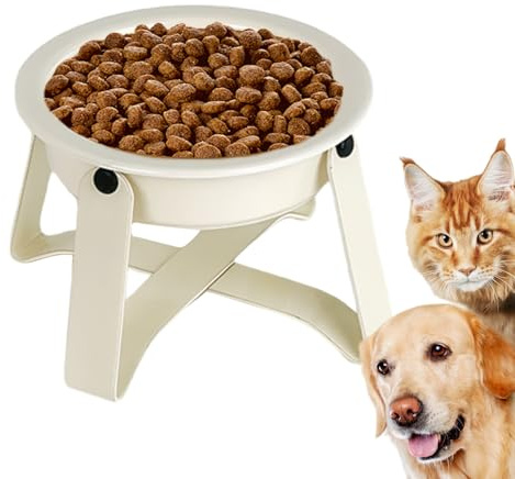 Dog Bowl Slow Down - Ceramic Metal Anti-Swallowing Slow Feeding Bowl | Dish Feeding Bowl with Iron Stand for Kitchen Household Home Indoor Outdoor Everyday Use