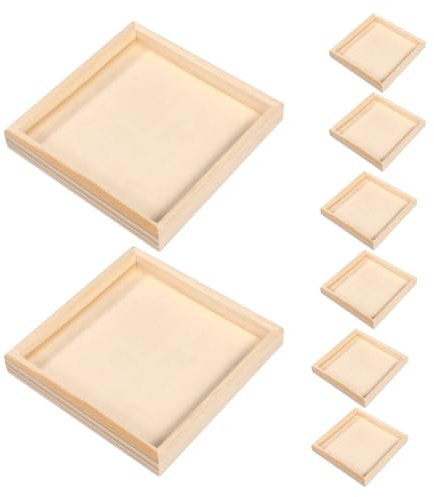 Supvox Holztablett Quadratisch 3D Puzzle Sortierbox 30cm Leicht und Praktisch für Puzzlefans und Selbstgemacht Kunstprojekte