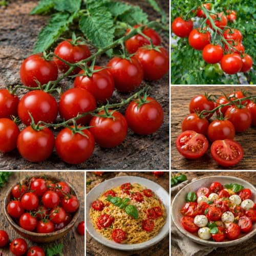 100 Semi Pomodoro Ciliegia Selezione Regina | Pomodorini Dolci e Succosi ad Alta Produzione | Ideali per Orto, Vaso e Serra | Facile Coltivazione | Semi Non OGM