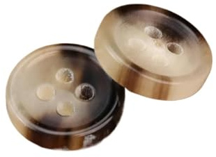 ResinSuit Buttons, 18L Scalpel Horn Round Coat Buttons 2 Hole 12.5-30mm 10/20 Pcs for Crafting(10PCS)
