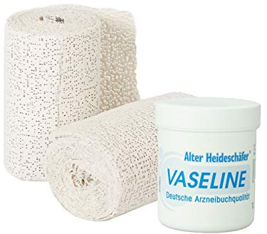 Romed Gipsbinden 6 Rollen á 3 m x 10 cm + ASAM Alter Heideschäfer Vaseline DAB 100 ml
