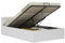 vidaXL Stauraumbett Hydraulisch LED Polsterbett Doppelbett Bett Schlafzimmerbett Kunstlederbett Bettrahmen Bettgestell Lattenrost Weiß 120x200cm